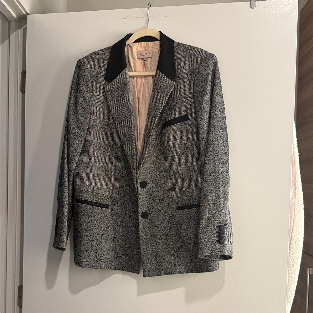 Rebecca Taylor Black and Gray Blazer